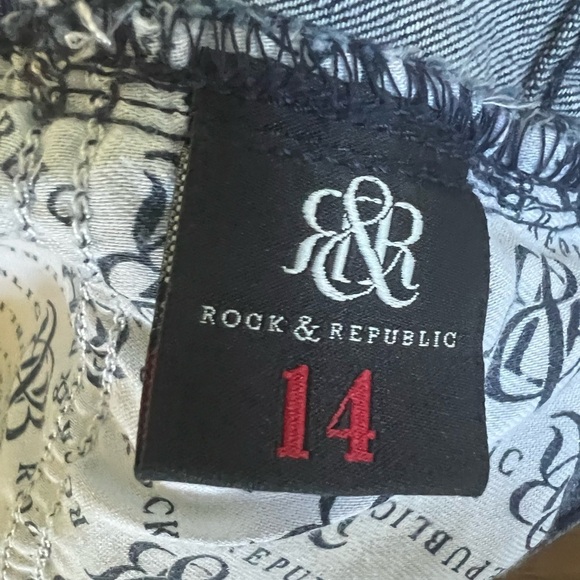 Rock & Republic Blue Slim Fit Jean Shorts - Picture 4 of 8